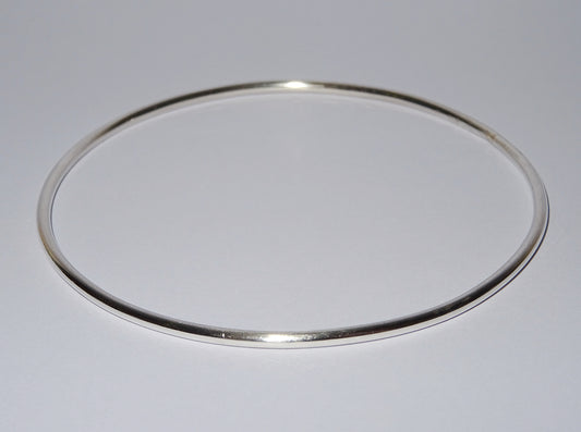 Simple Sterling Silver Bangle 2mm