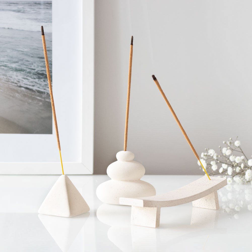 Bubble Ecru Incense Holder