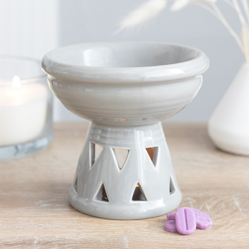 Grey Aztec Deep Bowl Oil Burner