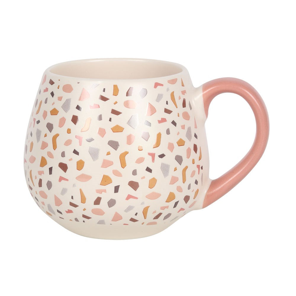 Large Pink & Orange Terrazzo Mug