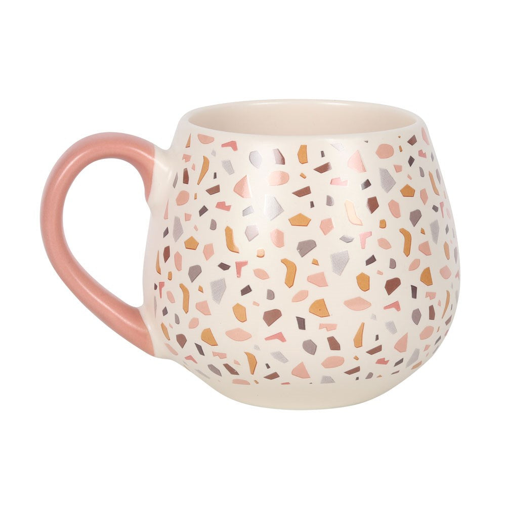 Large Pink & Orange Terrazzo Mug