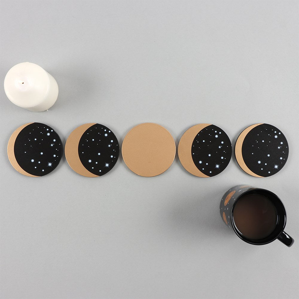 Moon Phase Coasters - Set of 5