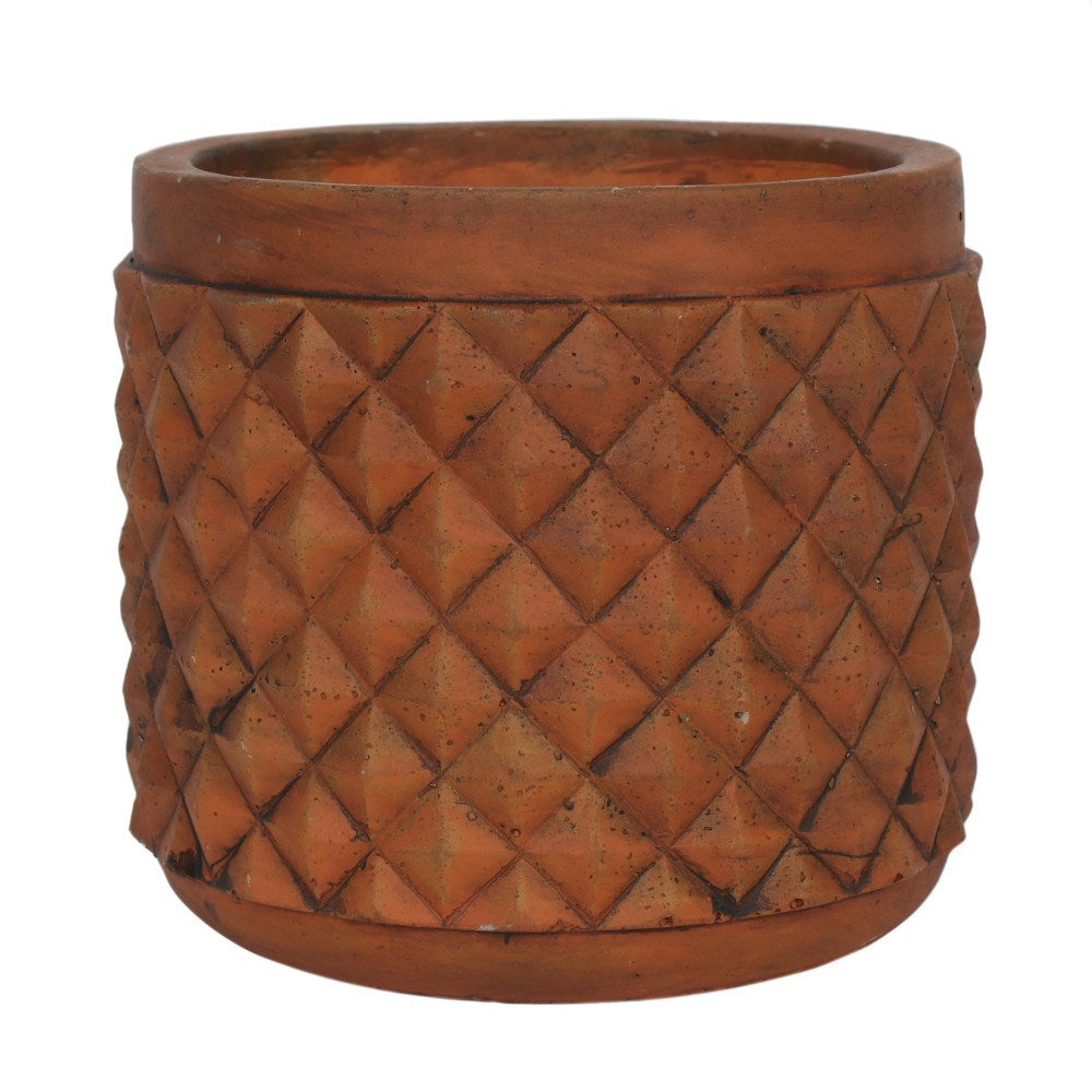 Terracotta Diamond Plant Pot